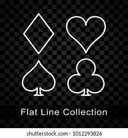 Illustration of playing card icons on checkered background
