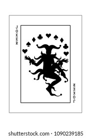 the illustration - playing card for poker - joker.