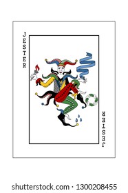 the illustration - playing card for poker - joker.