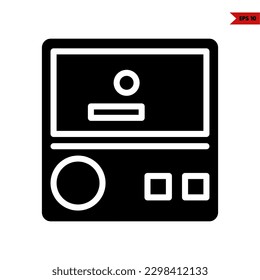 illustration of playing game glyph icon