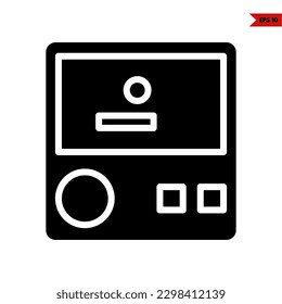 illustration of playing game glyph icon