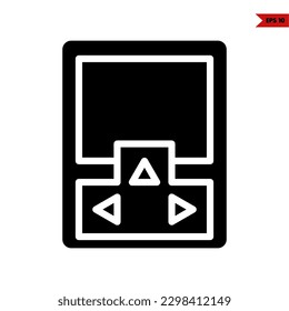 illustration of playing game glyph icon