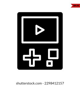 illustration of playing game glyph icon