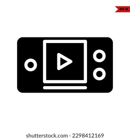 illustration of playing game glyph icon