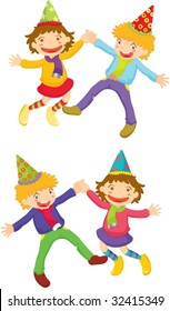 Ilustración de niños jugando