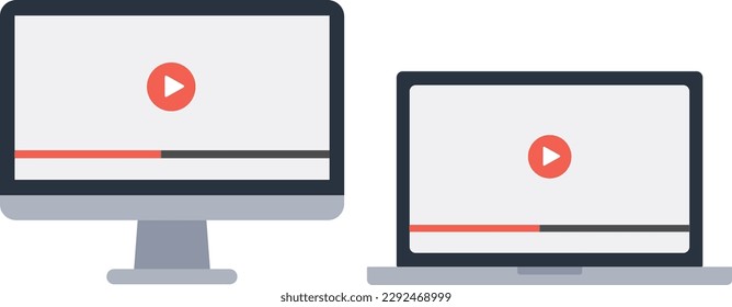 Illustration for playing video on a computer