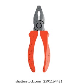 Illustration of pliers. Element for use in design projects, workshops, and educational materials.