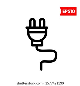 illustration of plug flat icon