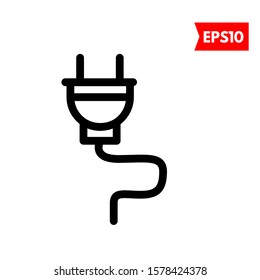 illustration of plug flat icon