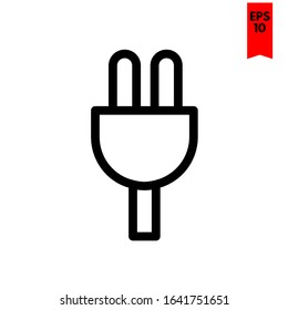 illustration of plug flat icon