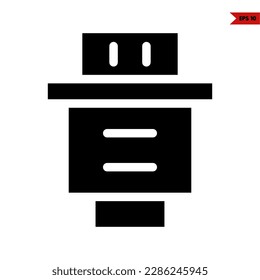 illustration of plug glyph icon