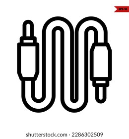 illustration of plug line icon