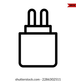 illustration of plug line icon
