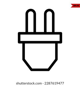 illustration of plug line icon