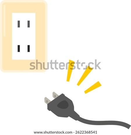 Illustration of a plug removed from outlet