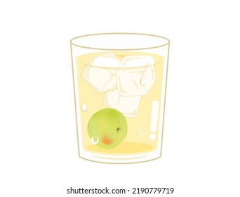 It is an illustration of plum wine.