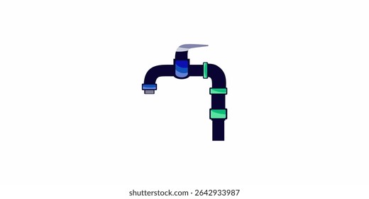 illustration of plumbing pipe tap