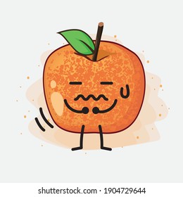 An illustration of Pluot Fruit Vector Character