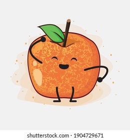 An illustration of Pluot Fruit Vector Character