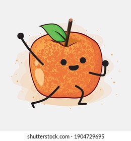 An illustration of Pluot Fruit Vector Character