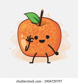 An illustration of Pluot Fruit Vector Character