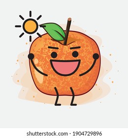 An illustration of Pluot Fruit Vector Character