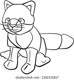 An illustration of a plush toy fox