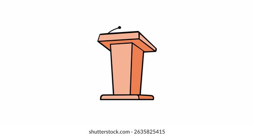 illustration of podium board for speech