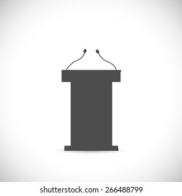 Illustration of a podium silhouette isolated on a white background.
