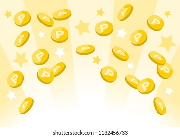 Illustration of point and coin 