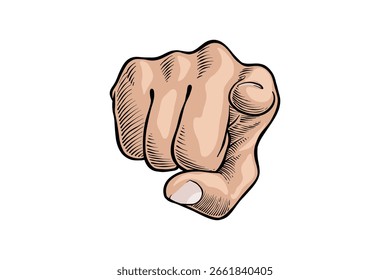 illustration of a pointing hand