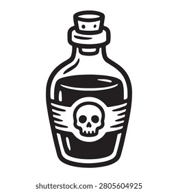 Illustration poison potion bottle