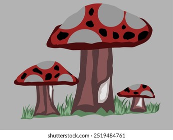 illustration of a poisonous mushroom from the amanita family
