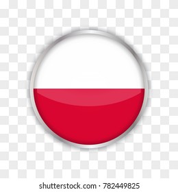 illustration of poland flag with isolated transparent background