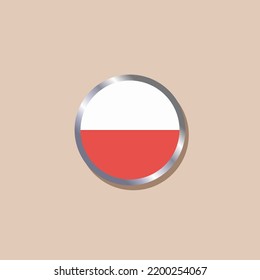 Illustration of Poland flag Template