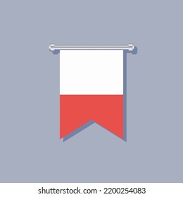 Ilustración de la plantilla de bandera de Polonia