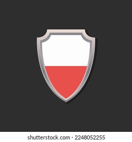 Ilustración de la plantilla de bandera de Polonia
