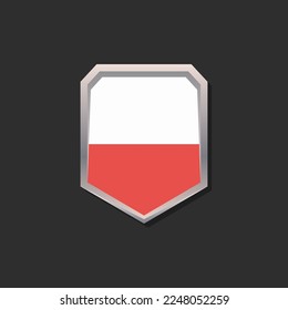 Ilustración de la plantilla de bandera de Polonia
