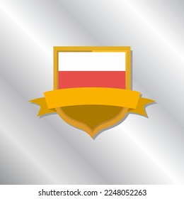 Ilustración de la plantilla de bandera de Polonia