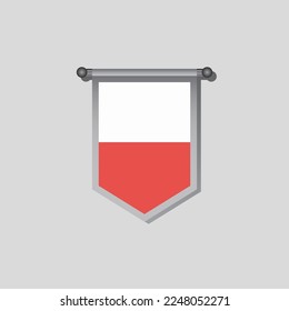 Illustration of Poland flag Template