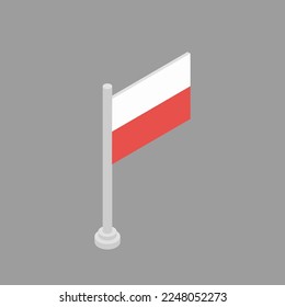 Illustration of Poland flag Template