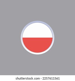 Illustration of Poland flag Template