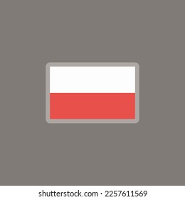 Illustration of Poland flag Template