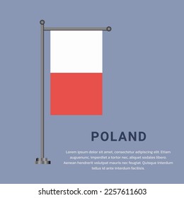 Illustration of Poland flag Template