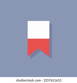 Ilustración de la plantilla de bandera de Polonia