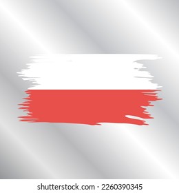 Ilustración de la plantilla de bandera de Polonia