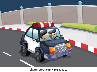 Illustration of a police car