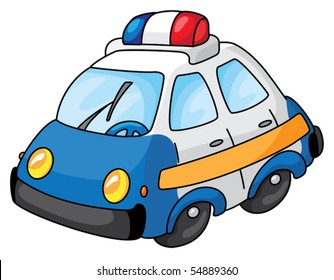 An illustration of a police car