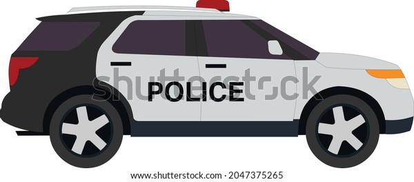 Illustration Police Car Vector Art Stock Vector (Royalty Free ...