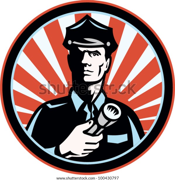 Illustration Police Officer Policeman Security Guard Stock Vector ...